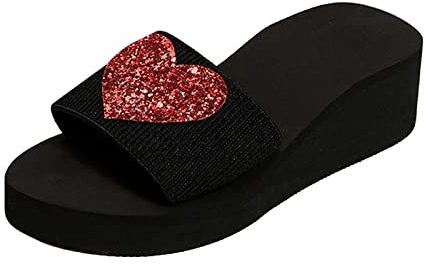 Generisch Zapatillas de estar por casa para hombre y mujer, de piel de cordero, de fieltro, cálidas, divertidas, rojo, 38 EU