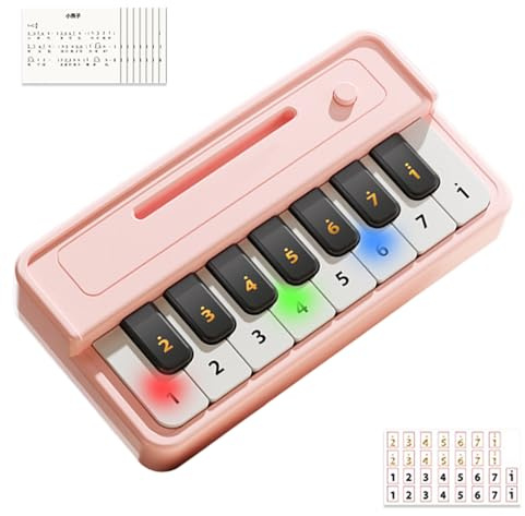 pianoforte | Strumento musicale portatile sensoriale educativo – Giocattolo per pianoforte da ragazza con libro di canzoni – per bambini a casa fuori casa asilo compleanno Natale