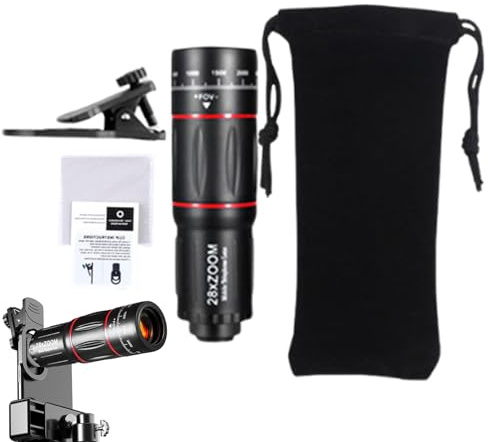 kamera-zoomobjektiv – 18x smarttelefonobjektiv, kompakt externt telefonfotograferingsverktyg, multifunktionell optisk zoomkamera fäste för konserter, sportspel, naturlig dagvisning