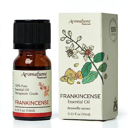 Frankincense Essential Oil 10ml | 100% Therapeutic Grade by Aromafume | Spicy & Woody Essential Oil for Oil Diffusers, Oil Burners, Soap & Candle Making | Pure & Natural Aromatherapy