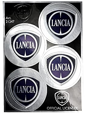 Lancia Adesivi Ufficiali 4 Loghi da 48 mm, 94 x 131 mm