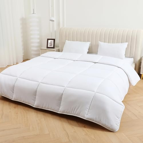 DN COLLECTION Super King Size Duvet 7.5 Tog | Hypoallergenic All Year Round Quilt | Microfibre Box Stitch Duvet ideal for Every Season | Soft Touch, Breathable & Machine Washable Quilt (260x220cm)