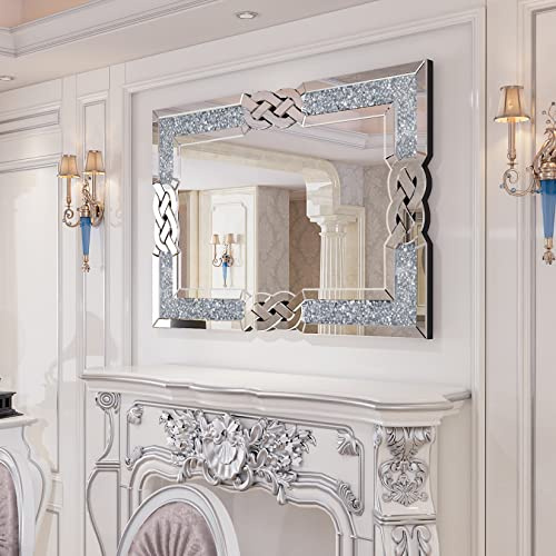 Artloge Espejo Decorativo Pared Grande de Comedor: 100 x 70 cm Espejo Biselado Rectangular Decoración Moderno Elegante Artístico para Salon Recibidor Entrada