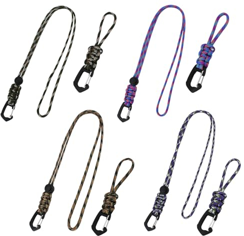 RoxNvm Paracord schlüsselanhänger mit Karabiner, 8 Stück schlüsselanhänger Paracord Lanyard, Paracord anhänger für Schlüssel Messer Draussen Camping Wandern Rucksack Passen Männer Frau
