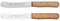 RÖR Küchenmesser/Brotzeitmesser - Buckelsmesser Set 2-teilig mit/ohne Wellenschliff - rostfrei mit Buchenholzgriff - Länge: ca. 22 cm - Made in Germany/Solingen