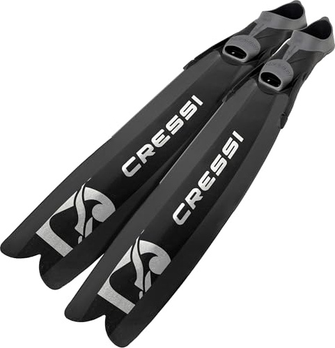 CRESSI dal 1946 - Gara Turbo Boost Fins - Innovativa Pinna Lunga a Scarpetta Chiusa Ideale per Immersioni Libere Intermedie Avanzate Apnea e Pesca Subacquea, Nero, 40/41, Unisex