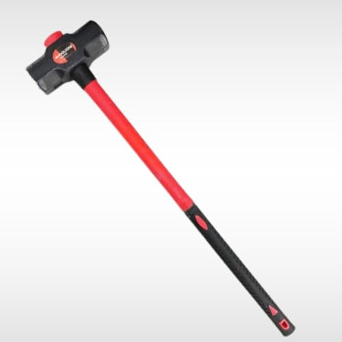 Dunnet Tools Heavy-Duty Carbon Steel Lump Hammer with Wooden Handle for Stoning and Sledging (14lb Long-Handled)