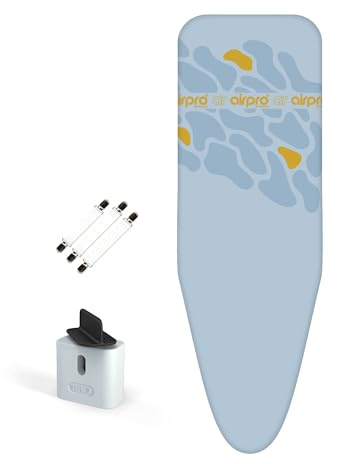 Airpro By Widex 6-lagers strykbrädeöverdrag för ångstrykjärn – storlek XXL universal max 137 x 48 cm – inget mer vatten under strykbordet – stryker upp till 50 % snabbare – Tillverkad i Europa