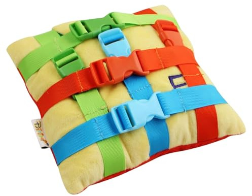 Generisch Coussin sensoriel à Boucle - à Boucle en Peluche pour Les Tout-Petits, Jouet éducatif pour l'éducation précoce des pour Le développement de la motricité Fine, Outils