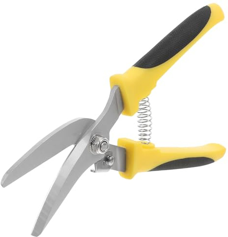 OATIPHO Tijeras Manuales de Acero Inoxidable para Cortar Hierro y Chapa Metálica Tijeras de Alta Resistencia Mango Antideslizante Bicolor Herramienta Multifuncional para Uso Industrial