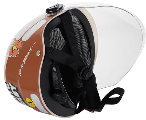 Hohopeti Casque De Vélo Garçon Et Filles Demi-Casque Transparent Nuit, Protection Solaire Visière, Tissu Respirant, Sangles Réglables, Norme Sécurité A, pour Trottinettes Et Activités Plein Air