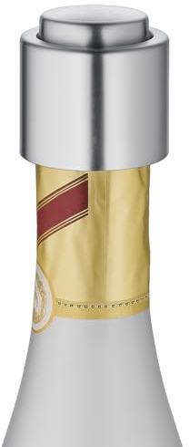 PintoCer Tapón de Acero Inoxidable para botella de Champagne Tapón Sellador con Botón, Accesorio de Cocina
