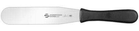 Ambrogio Sanelli, Linea Supra, Spatola Retta Professionale per Pasticceria con Lama da 15 cm in Acciaio Inox, Impugnatura in SEBS Pratica ed Ergonomica, Certificata MOCA, Made in Italy