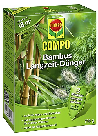 COMPO Bambus Langzeit-Dünger für alle Bambusarten, Zier- und Kübelgräser, 3 Monate Langzeitwirkung, 700 g, 18m²