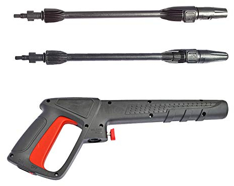 Pistola a spruzzo per idropulitrice ad alta pressione, ugello lancia per idropulitrice per Black Decker AR Blue Clean Michelin (A. pistola a spruzzo ad acqua + lancia a getto variabile + Turbo Lance)