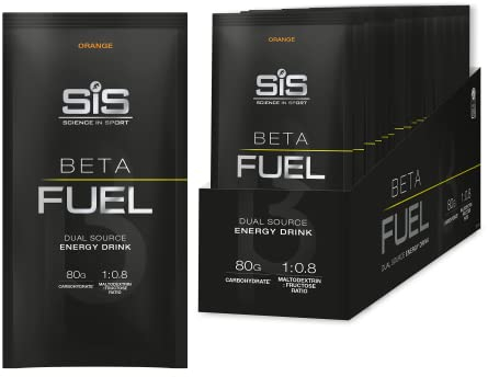Science in Sport Beta Fuel 80 Dual Source Energy Drink Powder, Orange Flavour Carb Powder, 80g of Carbs Per Pack (15 Pack)