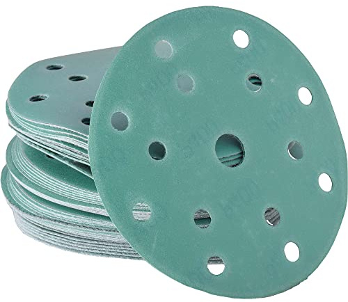 Wabrasive nass und trocken Schleifscheiben 150mm Klett 15 Löchern K600 Set 50 St | Nass Schleifpapier für Auto- und Karosseriereparaturen | passend zu Exzenterschleifer 150mm klett