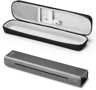 Phomemo M08F Impresora Térmica Portátil, Impresora Móvil Compatible con Papel Térmico A4, Impresora de Viaje Inalámbrica Bluetooth para Oficina, Hogar, con 1 Custodia per il Trasporto