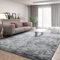 Cinknots Bereich Teppiche Fluffiger Teppich Modernes Wohnzimmer Schlafzimmer Baby Schlafsaal Weiche rutschfeste Große Indoor Shaggy Teppich Zimmer Home Dekor (Grau Weiß, 200x250cm)