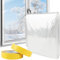 Window Insulation Kit 1.6 m x 10 m, Clear Window Insulation Film Stop Cold Condensation, POF Thermal Window Film with Double Sided Tape, Secondary Glazing Kit for Windows to Reduce Heating Costs