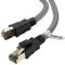 Qiuean Cat 8 10m Lan Kabel,Nylon Geflochtener Netzwerkkabel,40Gbps 2000MHz Hochgeschwindigkeits Ethernet Kabel,S/FTP Patchkabel mit Vernickelt Rj45-Stecker für Ps5/Laptop/Router/Gaming/Modem