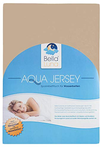 Bella Luna - Spannbettlaken 180x200cm für Boxspringbett auch passend für 200x200 cm / 200x210cm / 200x220cm Übergröße Jersey Bettbezug Baumwolle Elastan Bettlaken 180x200cm bis 200x220 cm - Taupe