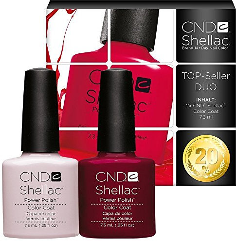 CND Shellac UV/LED Power Polish, Romantique/Decadence 7.3 ml - Pack of 2