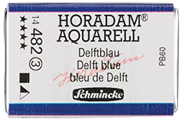 Schmincke – HORADAM® AQUARELL - feinste Künstler-Aquarellfarben, 482 Delftblau, 14 482 043, 1/1 Näpfchen