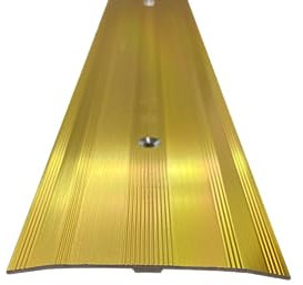 Carpet and Vinyl Metal Floor Edging - Extra Wide Carpet Cover Strip Gold 900mm