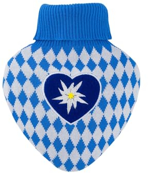 Hugo Frosch Wärmflasche Herz 1,0 l mit Strickbezug Bavaria