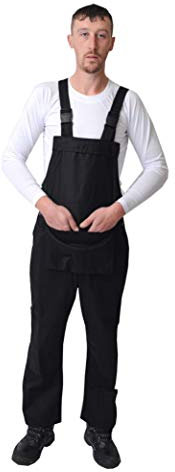 Roadmaster Bib and Brace Dungaree Overalls Painters Suit for Decorators Builders, Black, XS