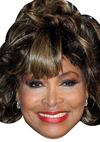 FoxyPrinting Tina Turner Celebrity Cardboard Party Face Mask Fancy Dress
