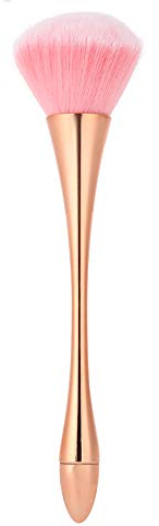 Spazzola per Rimuovere la Polvere per Nail Art Spazzole per Unghie Rimuovi la Polvere per Unghie in Acrilico Pennelli per Trucco Pennello per Manicure Strumenti per la Pulizia Set (Oro rosa)