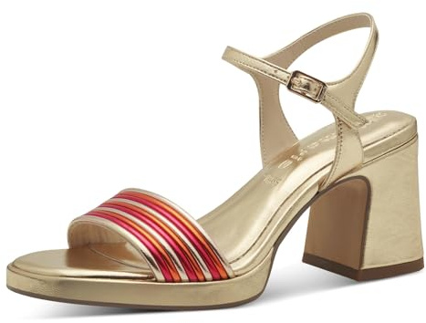 Tamaris Sandalias de mujer 1-28368-42, Gold Comb, 41 EU