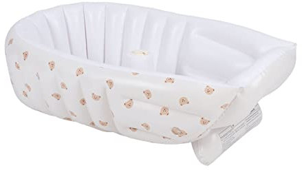 Bañera Inflable para Bebés Bañera Inflable para Bebés Patrón de Oso de Dibujos Animados Plegable Bolsa de Gas a Prueba de Fugas para Natación Infantil (Tipo C)