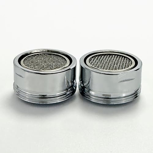 XNTONG - 2 Stück Strahlregler, M24 Außengewinde Wasserhahn Sieb, Einsatz Wasserhahn Aufsatz mit Edelstahl- und ABS-Filter, für Wasserhähne mit Mischdüse (Außengewinde 24 mm)