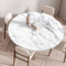 Highdi Tischdecke Abwaschbar Rund 90cm, Elastisch Mármol Druckbar Tischdecke Outdoor Lotuseffekt Tischdecken Table Cloth für Garten Restaurant, Ideal für 80cm-85cm