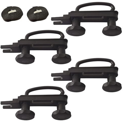 Pjeghbvop Morsetti a U per box da tetto con bloccaggio e cinghie Staffa per box da tetto Accessori di montaggio Box da tetto Staffa a U