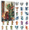 Generic Weihnachtsbaum-Drachen-Anhänger, Adventskalender, 24 Tage Weihnachtsurlaub, Adventskalender-Anhänger, Weihnachts-Countdown-Kalender mit 24 2D-Drachen-Baby-Ornamenten,