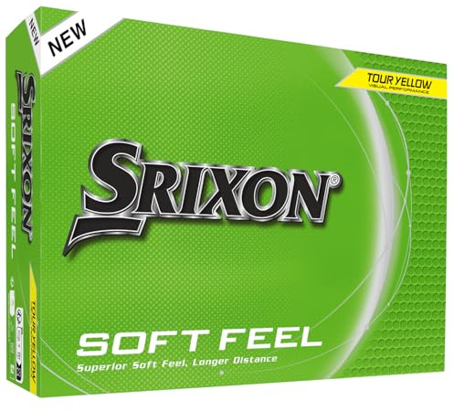 Srixon SOFT FEEL_14 Palline da golf ultra-morbide e a lunga distanza| Traiettoria stabile e spin controllato| Tocco premium e controllo intorno al green| Giallo/Bianco