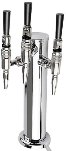 Colonne à BièRe Avec Robinet Tours de bière pression, tour de bière à 3 voies, colonne de bière pression polie miroir, accessoires de bière de Bar en acier inoxydable Tour à BièRe Pour La Maison, Le B