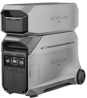 EF ECOFLOW DELTA Pro 3 Portable Power Station with Extra Battery, 8kWh, AC Output 230V 4000W, the product is unused, only part of the packaging is defective (Renewed)