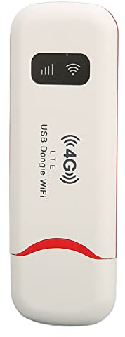 Eacam 4G USB Tragbares WLAN, Tragbare WLAN -Unterstützung 10 Benutzer Hochgeschwindigkeitsstabile Signal WPA WPA2 -Verschlüsselung White WiFi Router für Zuhause, Reisen, Büro mit