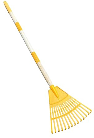 Râteau à Feuilles pour Cour 14 Dents, râteau à Gazon | Balai en Forme d'éventail pour Paysage, Cour, Gravier, extérieur, terrasse, Jardin, Camping