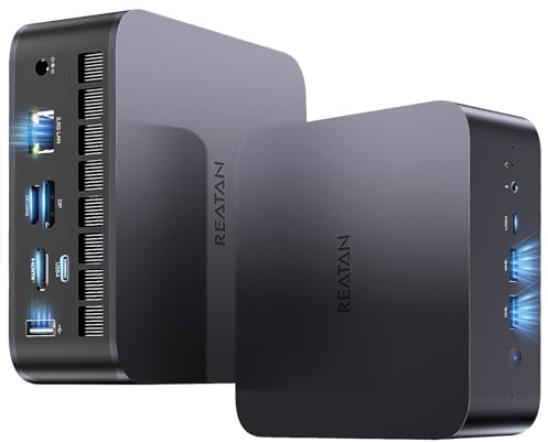 Reatan Mini PC Gaming OCuLink AI AMD Ryzen 7 255, Mini Computers, Built-in Dual Speakers, 2.5Gbps LAN,HDMI 2.1, 8K USB 4.0 Wi-Fi 7/BT5.4 Barebone, NO RAM, NO Storage, NO System