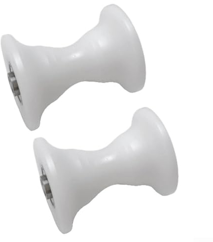 Pumixiy Roue de roulement de machine à ramer pour tube elliptique de 50 x 25 mm, poulie de machine ventrale, accessoire d'équipement de fitness en plastique avec roulement en acier inoxydable 608ZZ