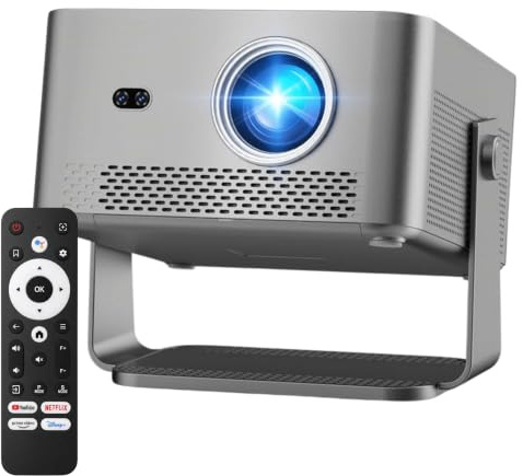 Reagle R-MOVIELUM-P70 Projektor med Google TV, full Hd Gooqle TV Full HD 1080p 4K Upscaling 1100 ANSI LED 140 Tum WiFi 5 Bluetooth 5.1 Autofokus Keystone HDMI USB 180° Miracast