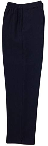 Style Spot Ladies Womens Half Elasticated Waist Work Stretch Trouser with Pockets Pants Machine Washable Casual Trouser (Black, 12 Size 27)