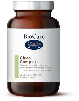 BioCare Gluco Complex - Chromium, Magnesium & B Vitamins for Blood Glucose, Fatigue, & Energy Support - with Manganese & Myo-inositol - 90 Capsules