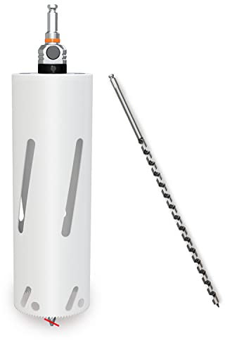 Mandrex XtraDeep - Sierra perforadora con profundidad de corte de 300 mm, bimetal, con alojamiento, corte profundo para acero inoxidable, aluminio y resina epoxi, diámetro de 133 mm + broca previa